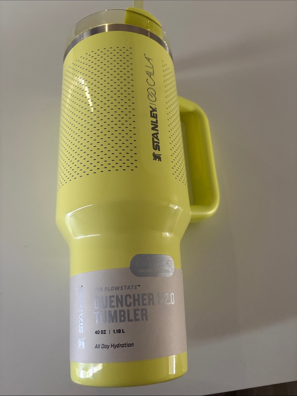 Stanley Yellow Insulated Travel Tumbler with Handle 40oz